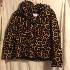 Calvin Klein Leopard Print Puffer Jacket